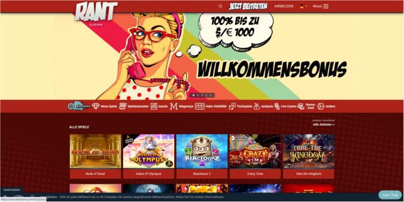 Rant Casino Bonus