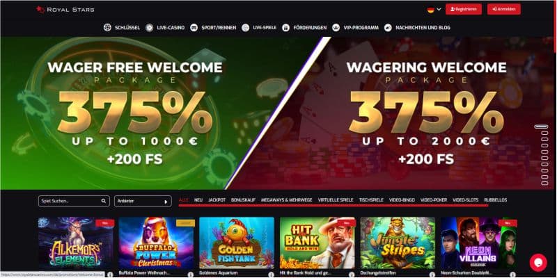 Royal Stars Casino Bonus