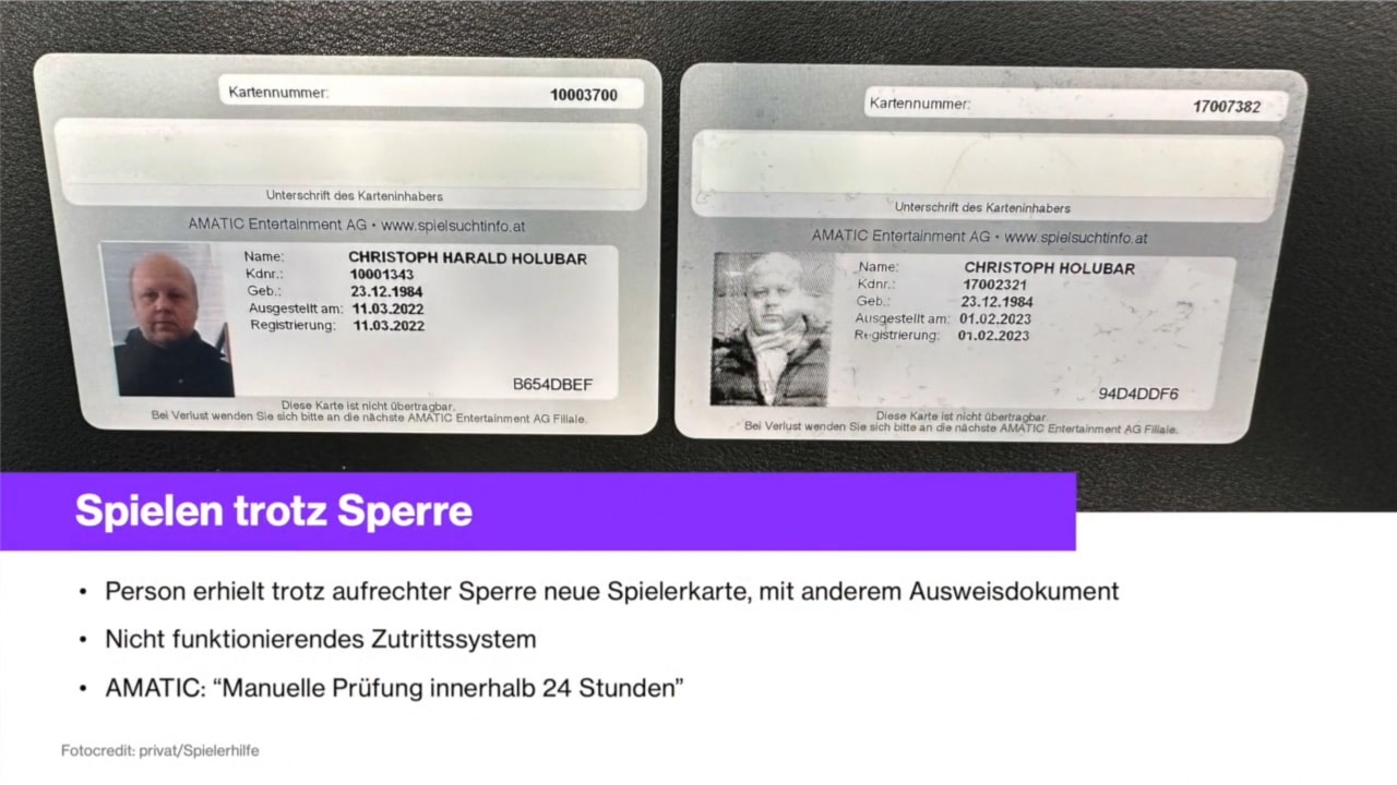 Spielerhilfe Mystery-Tester Christoph Holubar bekommt trotz aufrechter Sperre eine neue Spielerkarte