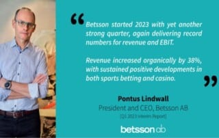 betsson umsatz 1 quartal 2023