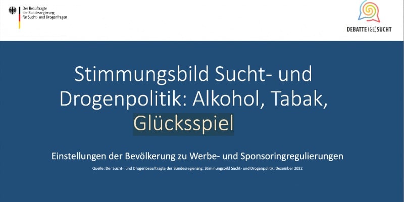 Umfrage des Sucht- und Drogenbeauftragten der Bundesregierung befürwortet Werbeverbot für Glücksspiel und Lotto