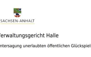 Verwaltungsgericht Halle ggl lottoland verbot