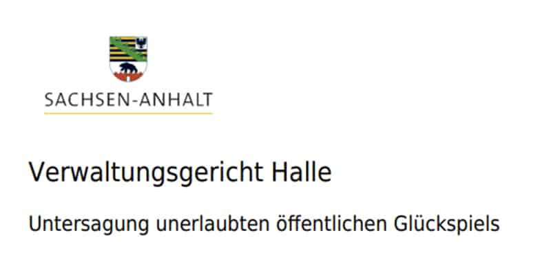 Verwaltungsgericht Halle bestätigt Verbot von Online-Lottoanbieter