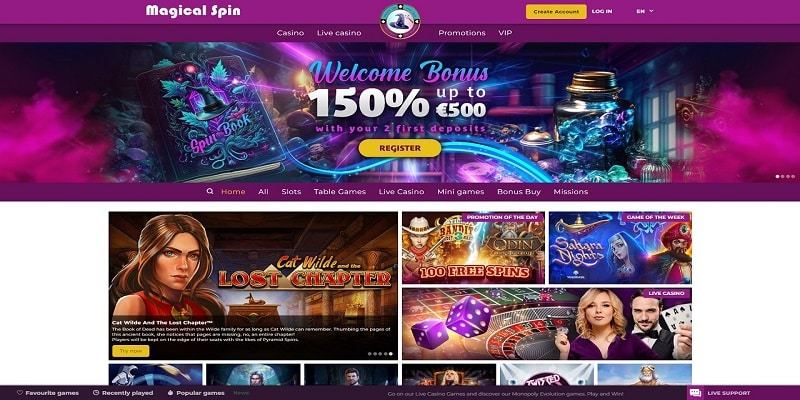 Our Unbiased and Honest Magical Spin Casino Review