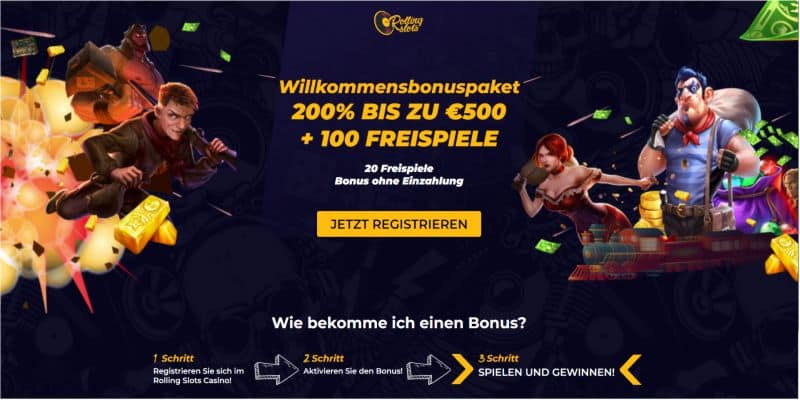 RollingSlots Casino Bonus NEU