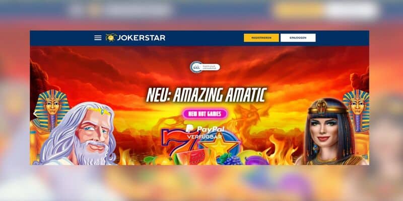 JokerStar Online Casino holt sich Amatic Spiele