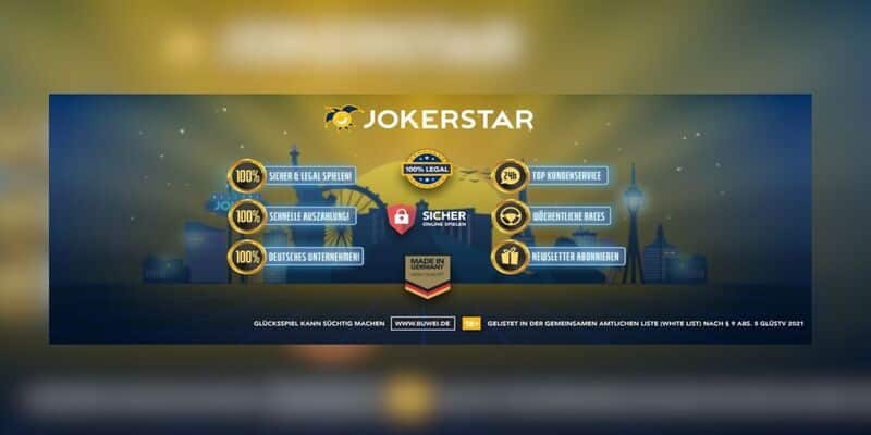 Jokerstar ist bereits ein PayPal Online Casino.