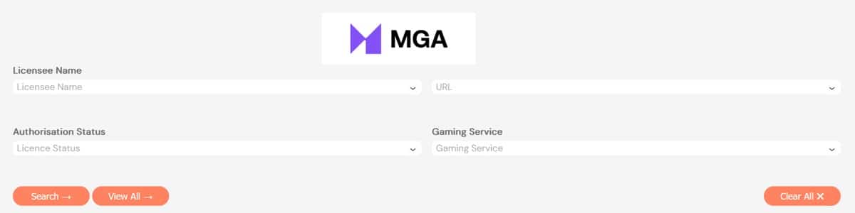 Checking MGA Operator Licensing Screenshot