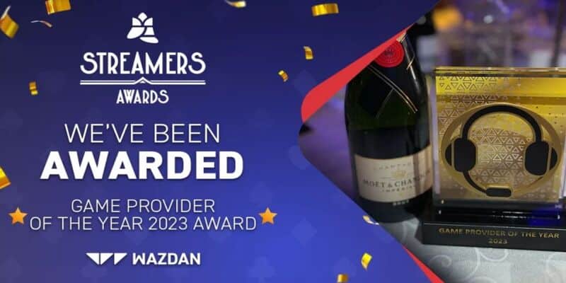 Wazdan gewinnt bei den Streamers Awards 2023.