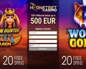 40 Free Spins Hornetbet CasinoNo Deposit Bonus