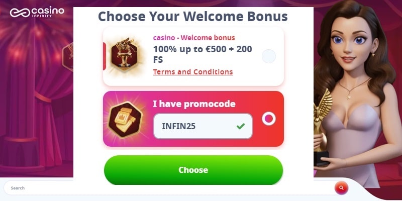 Casino Infinity Free Spins without Deposit