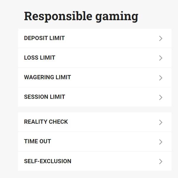 LeoVegas Responsible Gambling Tools