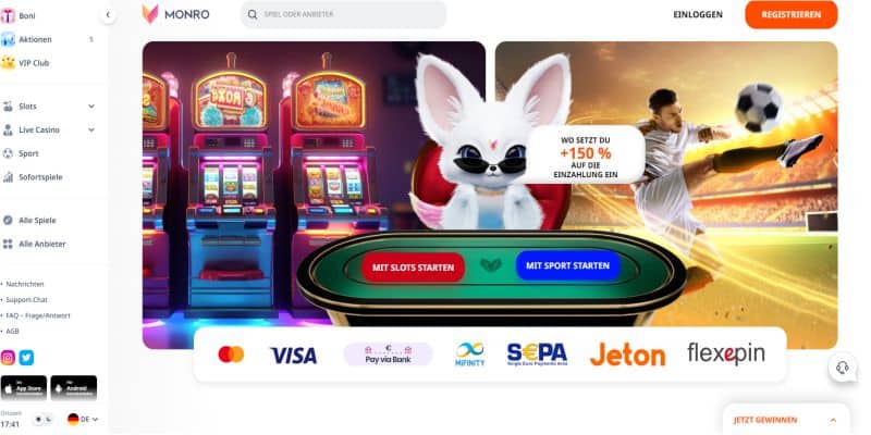 Monro Casino Bonus