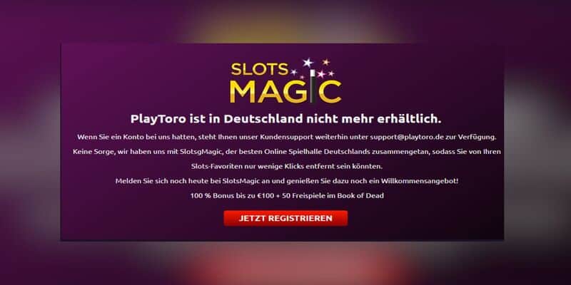 SlotsMagic übernimmt PlayToro Online Casino.