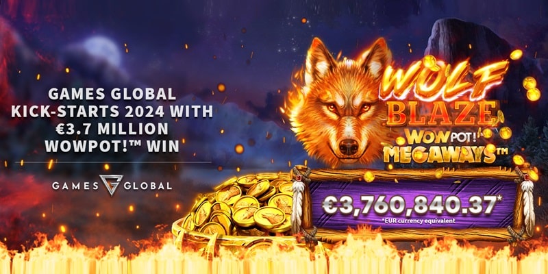 Wolf Blaze WowPot! Megaways™ €3.7 million jackpot