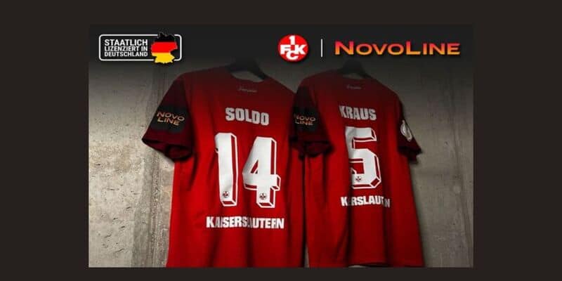 Novoline ist 1.FC Kaiserslautern Sponsor.