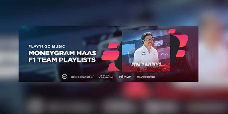 Play'n GO Musik MoneyGram Haas F1 Team