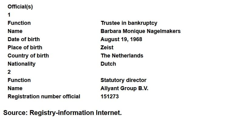 Trustee in Bankruptsy