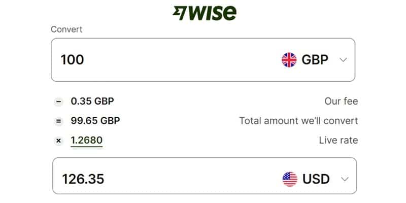 Wise Exchange Rate Fees