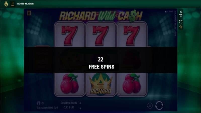 22 No Deposit Free Spins