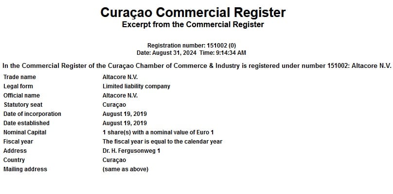 Curacao Company Info