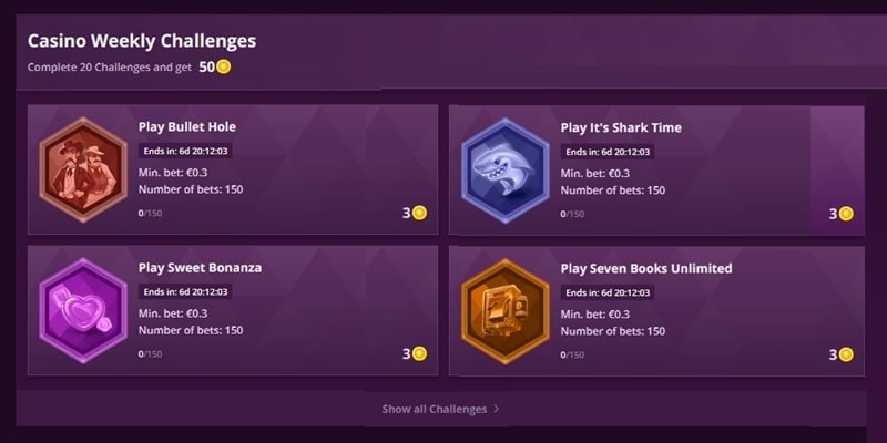 Soft2Bet Casino Weekly Challenges