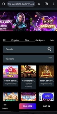 X7 Casino Mobile Screenshot