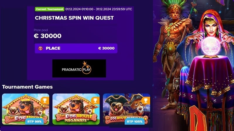 Christmas Spin Win Quest Network Promo