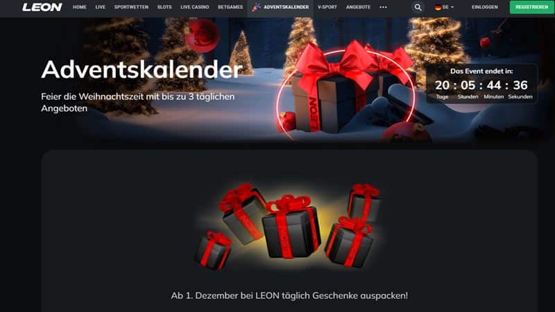 Leon Casino Adventskalender 2024