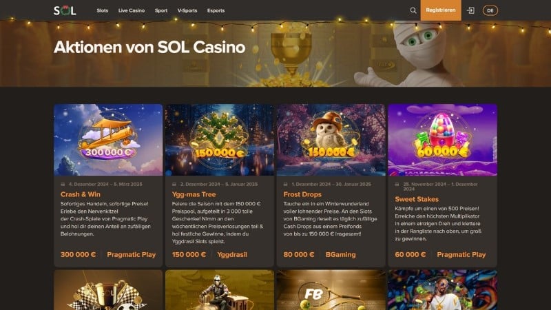 Sol Casino Adventskalender 2024