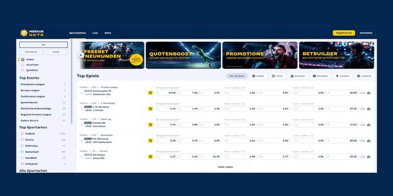 Merkur Bets Merkur Bets erhält Sportwettenangebote von Tipwin.