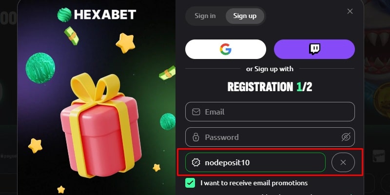 No Deposit Bonus Activation