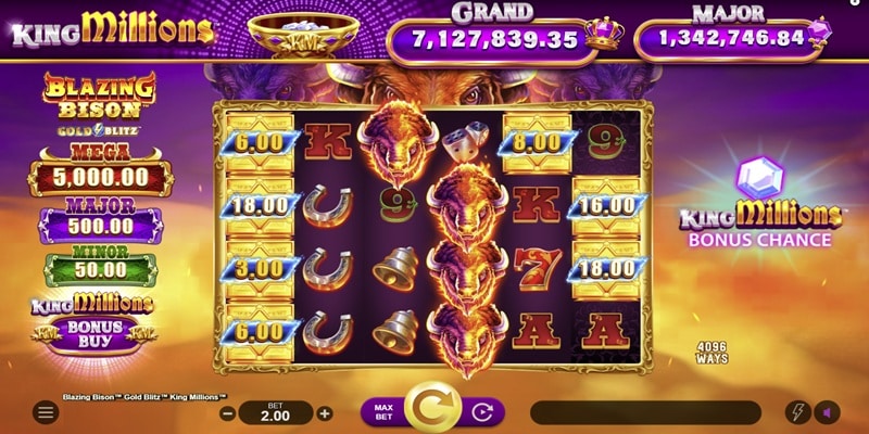 Blazing Bison Gold Blitz King Millions by Fortune Factory