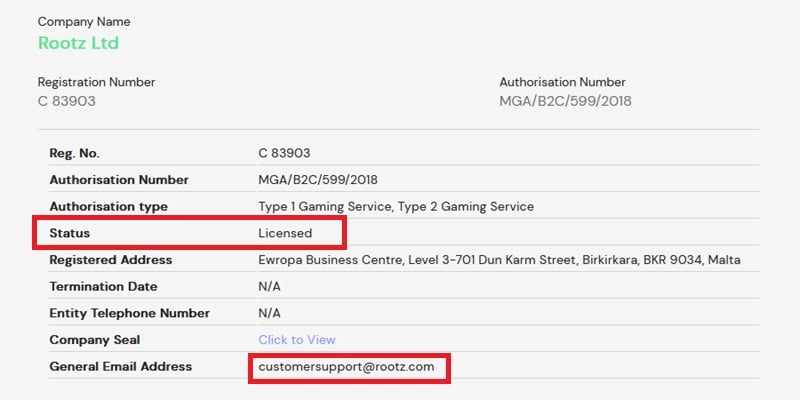 Step 3 - MGA Licensing Confirmation