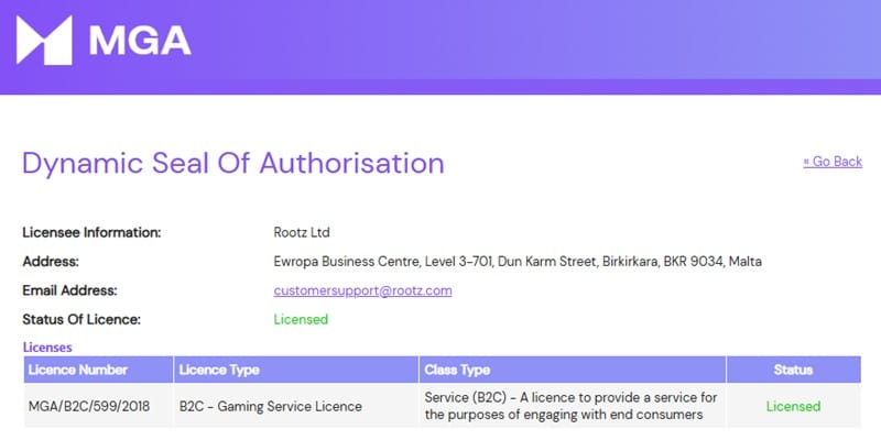 Step 4 - MGA Licensing Confirmation