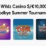 Image of the Wildz Casino $/€10,000 Goodbye Summer Tournament with two qualifying slot machines