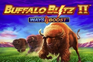Buffalo Blitz II slot logo with charging buffalo herd