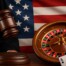Judge and roulette wheel symbolising Evolution AB US court case victory