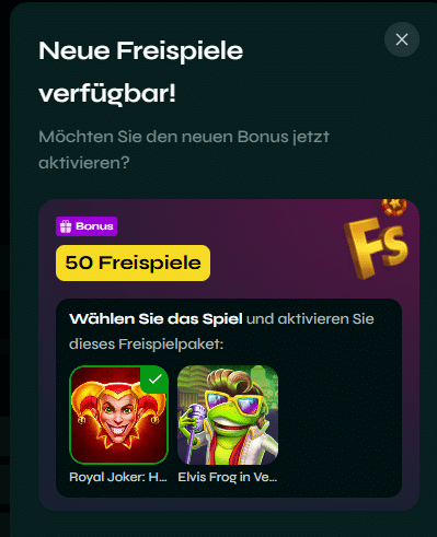 Freispiele für Club Mitglieder