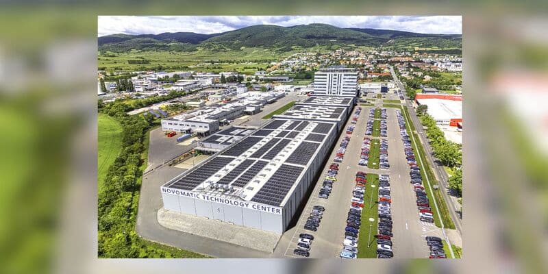 NOVOMATIC wurde f&uuml;r Photovoltaik-Anlage ausgezeichnet.
