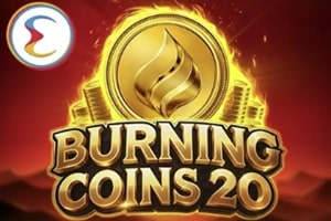 Play Burning Coins 20 Demo by Endorphina Endorphina Burning Coins 20 slot demo featuring golden flame symbol on coin with red background
