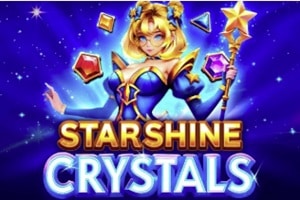 Play Starshine Crystals Demo by Endorphina Endorphina Starshine Crystals slot demo featuring blonde character with colorful gemstones on starry background