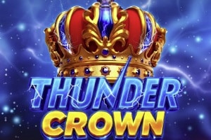 Play Thunder Crown Demo by Endorphina Endorphina Thunder Crown slot demo featuring red and gold crown with lightning storm background