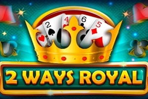 2 Ways Royal table game by Platipus Gaming showing poker cards and crown on casino table