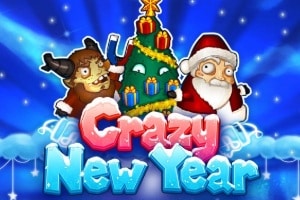 Crazy New Year Slot Game | Thunderspin – New Year Slots Crazy New Year slot game showing a festive theme with Santa Claus, Christmas tree, and holiday characters - Thunderspin