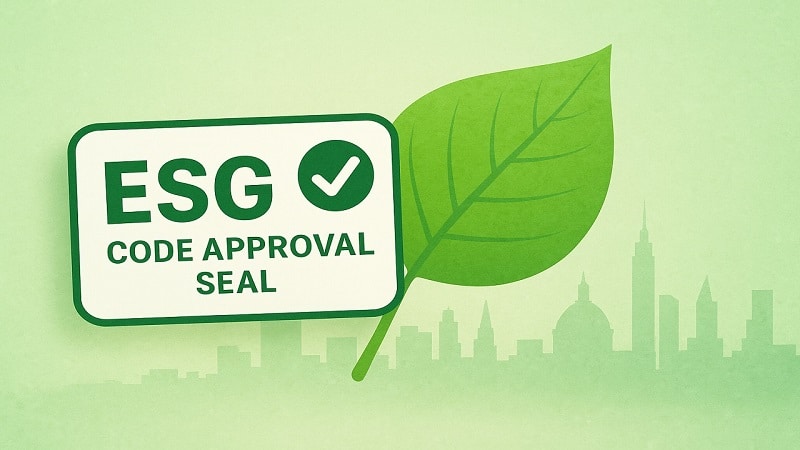 Graphic showing the environmental, social and governance theme behind the MGA’s 2025 ESG Code Approval Seal awards.