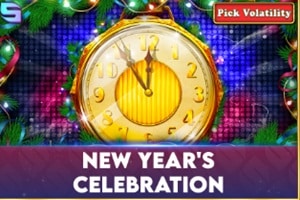New Year’s Celebration Slot Game | Spinomenal – New Year Slots New Year's Celebration slot game showing a countdown clock at midnight with colorful fireworks and a pick volatility feature - Spinomenal