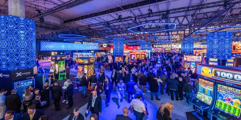 Novomatic konnte auf der ICE 2026 als gr&ouml;&szlig;ter Aussteller gl&auml;nzen.