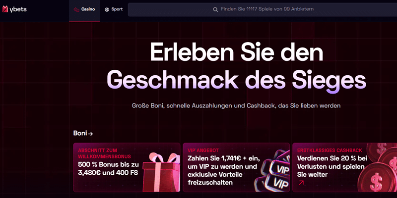 Ybets Casino Test und Bewertung