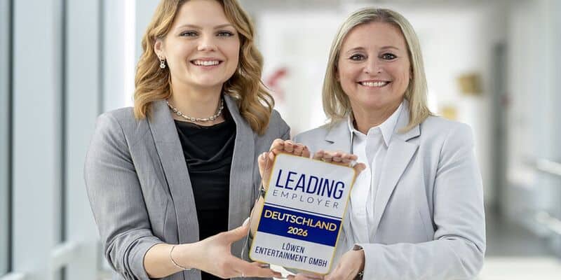 L&Ouml;WEN ENTERTAINMENT wurde als Leading Employer ausgezeichnet .